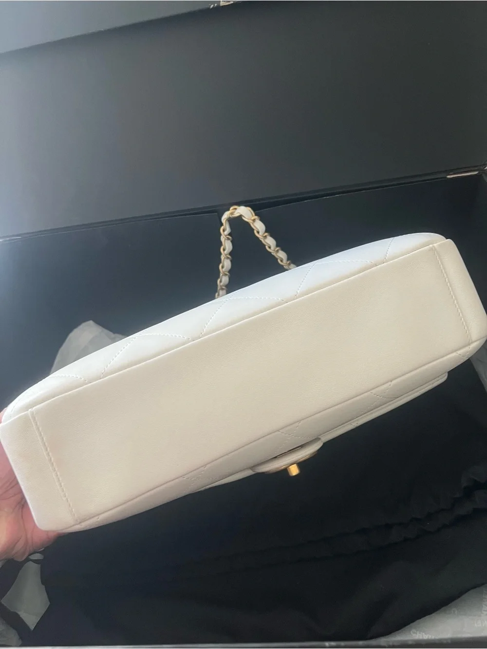 Chanel A Real Catch Flap Bag Leather Large Jumbo Size
